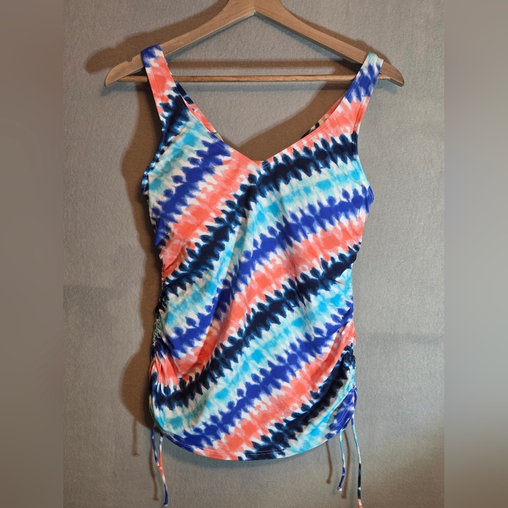 Lands' End Vibrant Tie-Dye Bikini Top